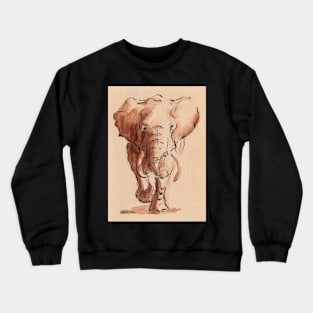 "Day Begins" Elephant #27 Ink Wash Painting Crewneck Sweatshirt